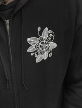 Load image into Gallery viewer, Flower Piggy Print Black Hoodie