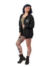 Load image into Gallery viewer, Flower Piggy Print Black Hoodie
