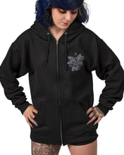 Load image into Gallery viewer, Flower Piggy Print Black Hoodie
