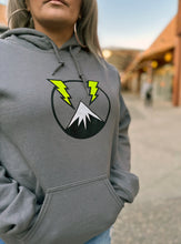 Load image into Gallery viewer, UV Activated Mountain Lightning Hoodie Unisex
